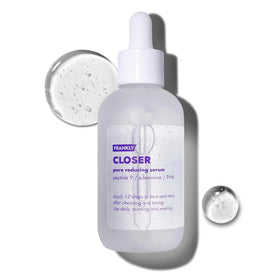 FRANKLY front packaging showing serum bottle and branding benefits