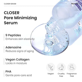 FRANKLY ingredient label close-up showing peptides and PHA list