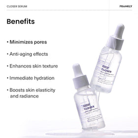 FRANKLY product label listing peptides, adenosine, and vegan collagen