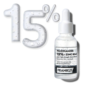 FRANKLY front packaging of serum showing jumbo size and benefit of freshness