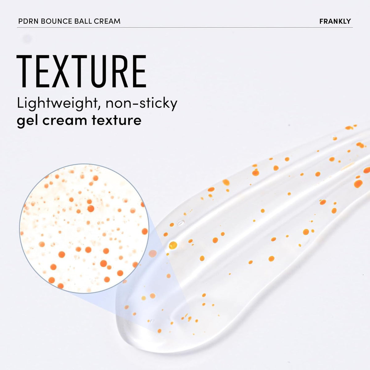 FRANKLY ingredient label close-up, highlights salmon DNA and transparent formulation