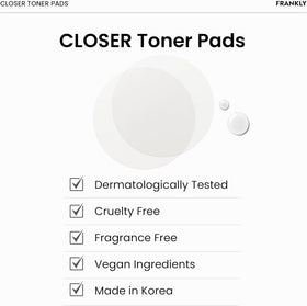 FRANKLY pads in a toiletry bag illustrating portable skincare for on-the-go use