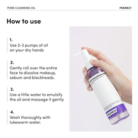 FRANKLY bottle size comparison showing 6.8 fl oz scale and portability