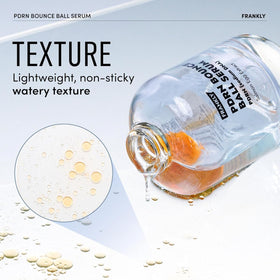 FRANKLY before-and-after skin swatch showing smoother, plumper texture