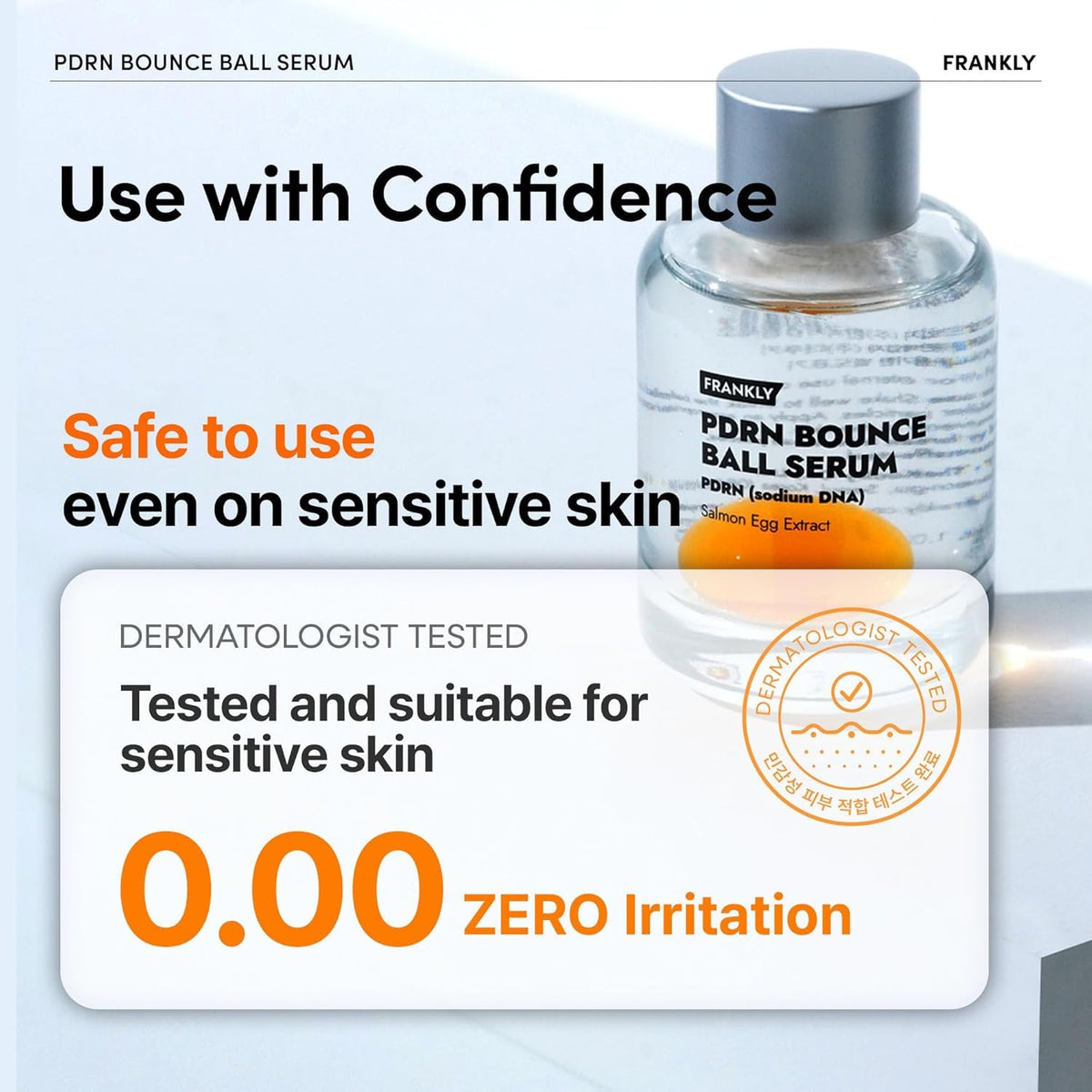 FRANKLY layering serum under makeup to show compatibility and non-stick finish