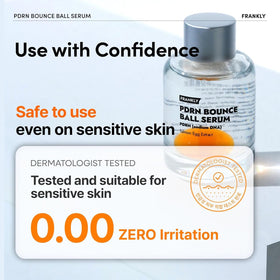 FRANKLY layering serum under makeup to show compatibility and non-stick finish