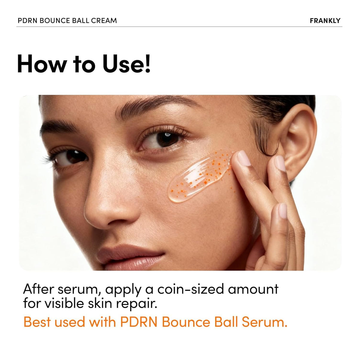 FRANKLY serum and cream pairing on vanity, reinforces layering and enhanced repair