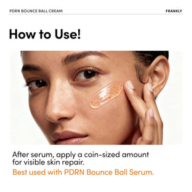 FRANKLY serum and cream pairing on vanity, reinforces layering and enhanced repair