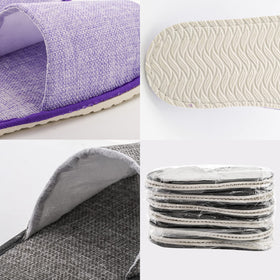 frcctre slippers on spa bench in hotel room illustrating guest-ready convenience
