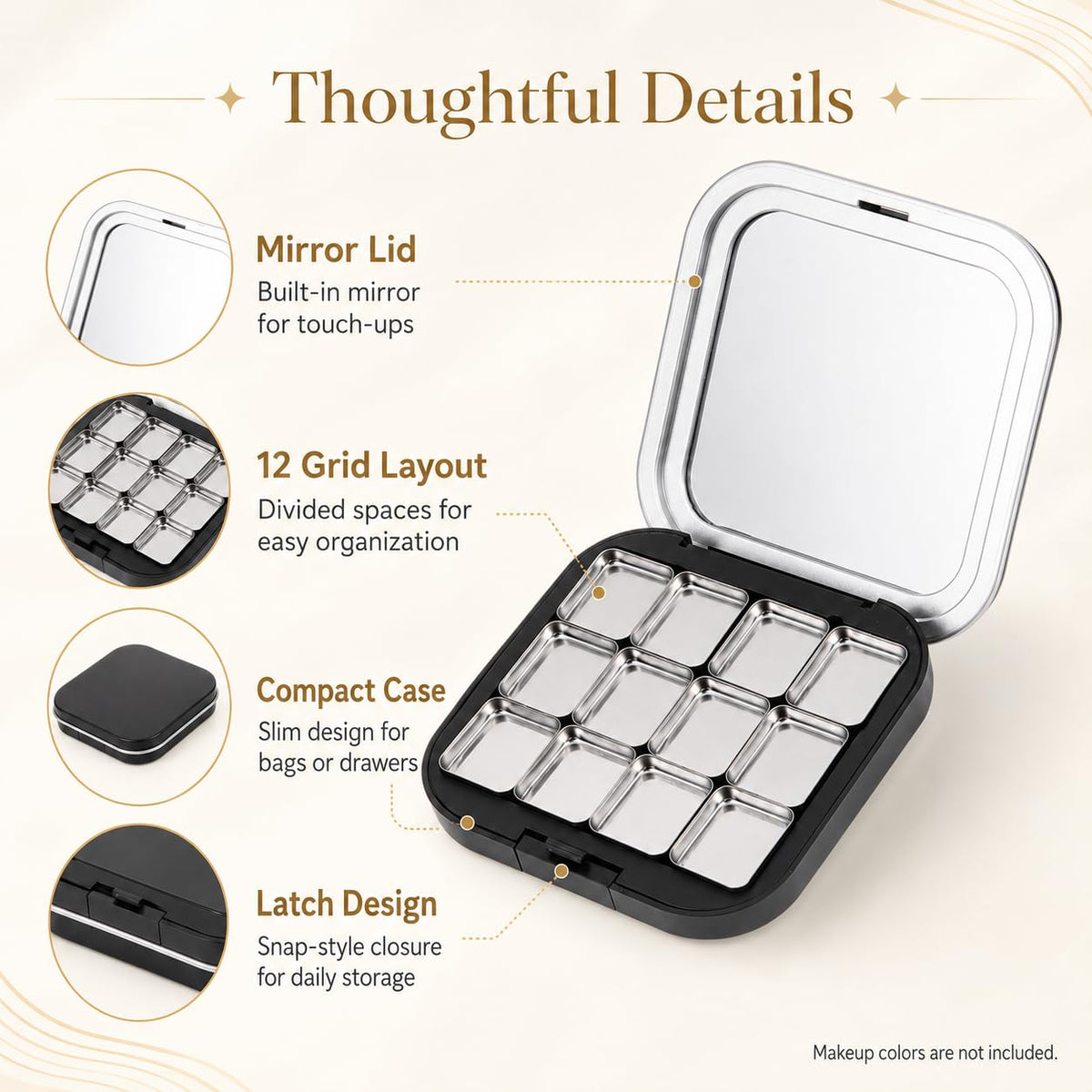FRCOLOR handheld size comparison illustrating purse-friendly dimensions