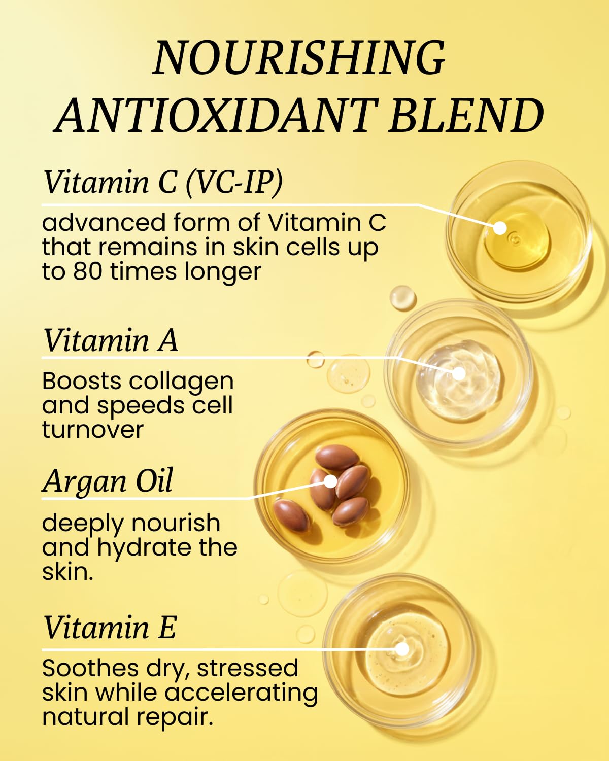 FRÉ argan oil ingredient bottle showing nourishing antioxidant support