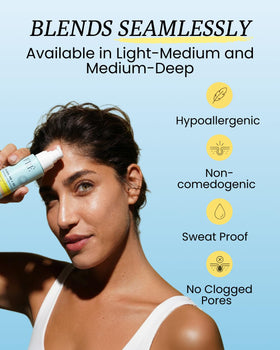 FRÉ before and after skin comparison demonstrating visible evening of tone