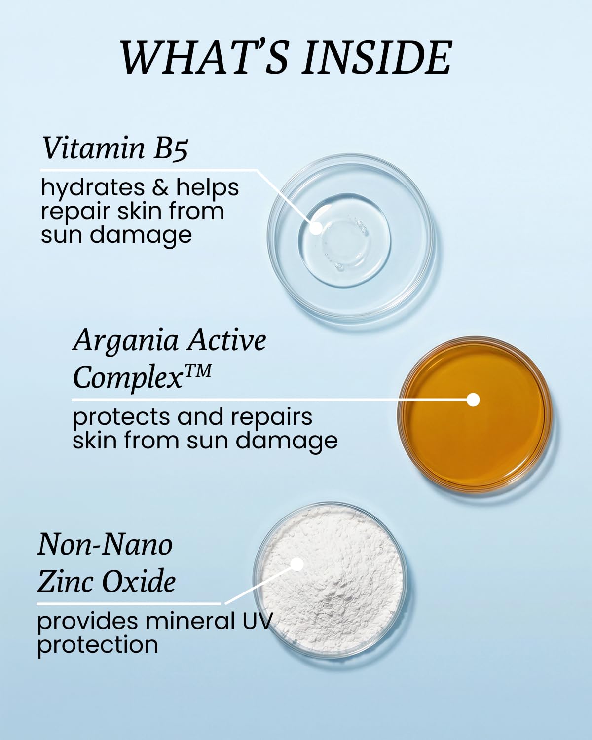 FRÉ ingredients label showing Argania Active Complex and SPF 30