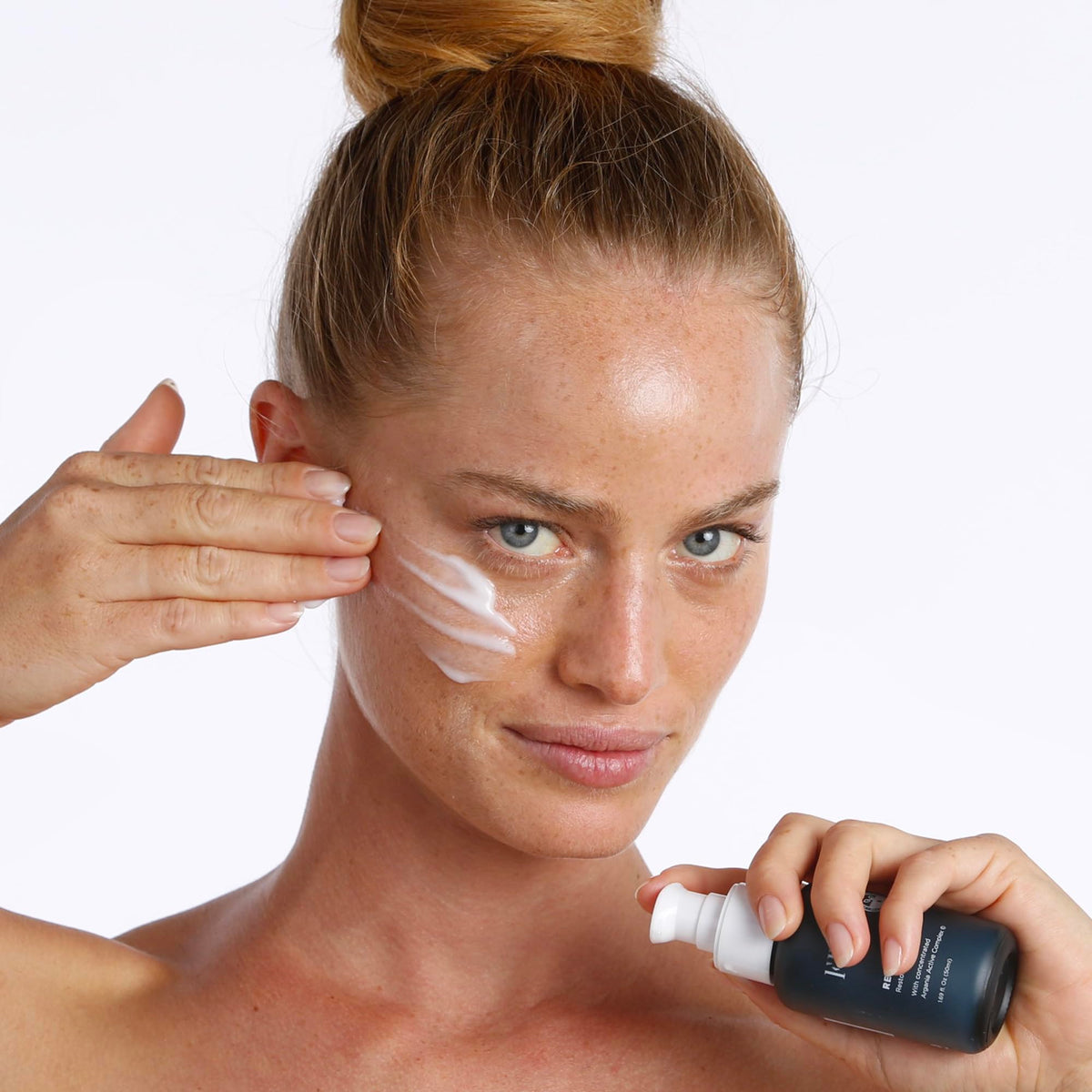 FRÉ Recover Me in a nighttime skincare routine showing calming, restorative use