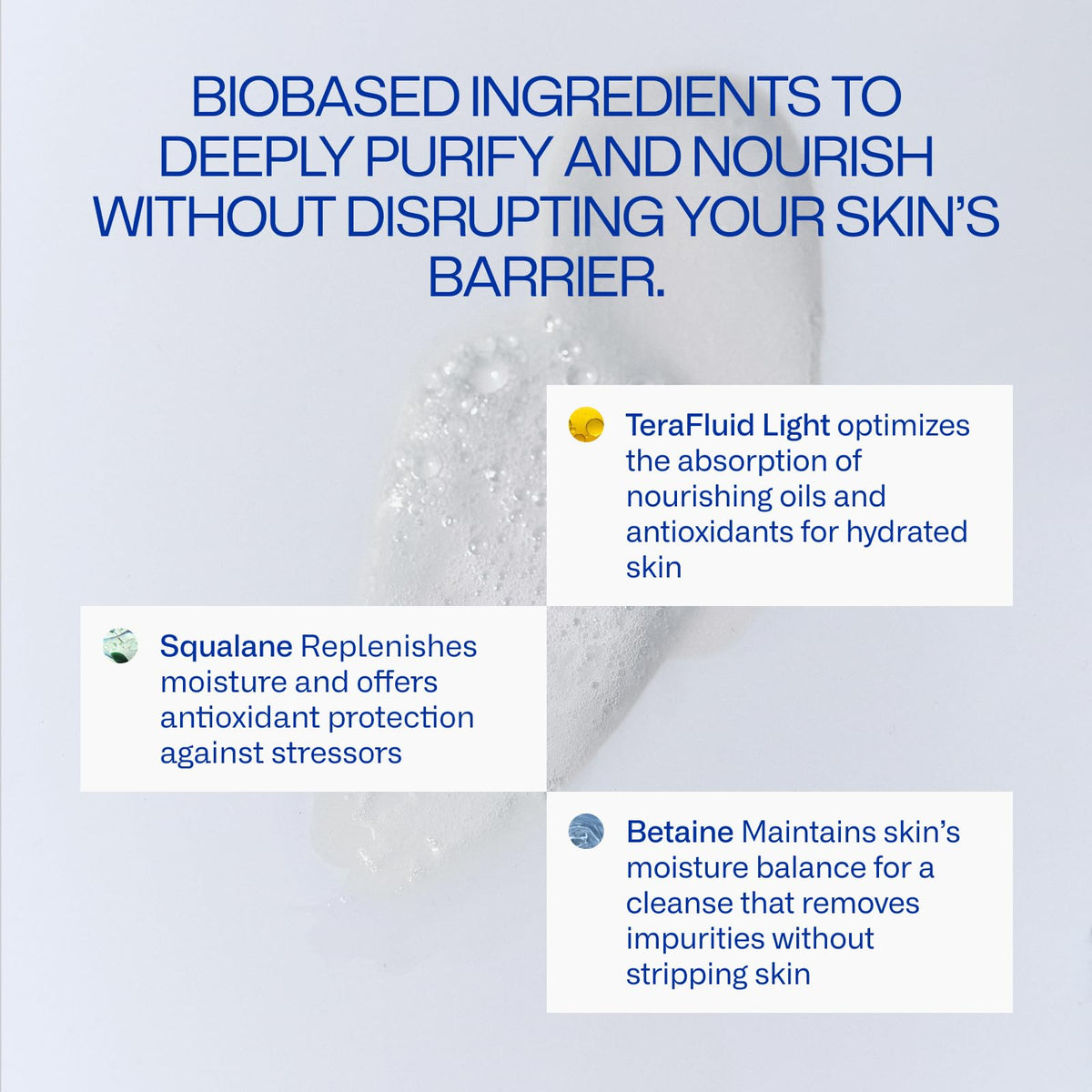 Freaks of Nature gel-to-oil texture on fingers demonstrating makeup removal benefit