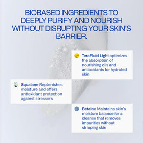 Freaks of Nature gel-to-oil texture on fingers demonstrating makeup removal benefit