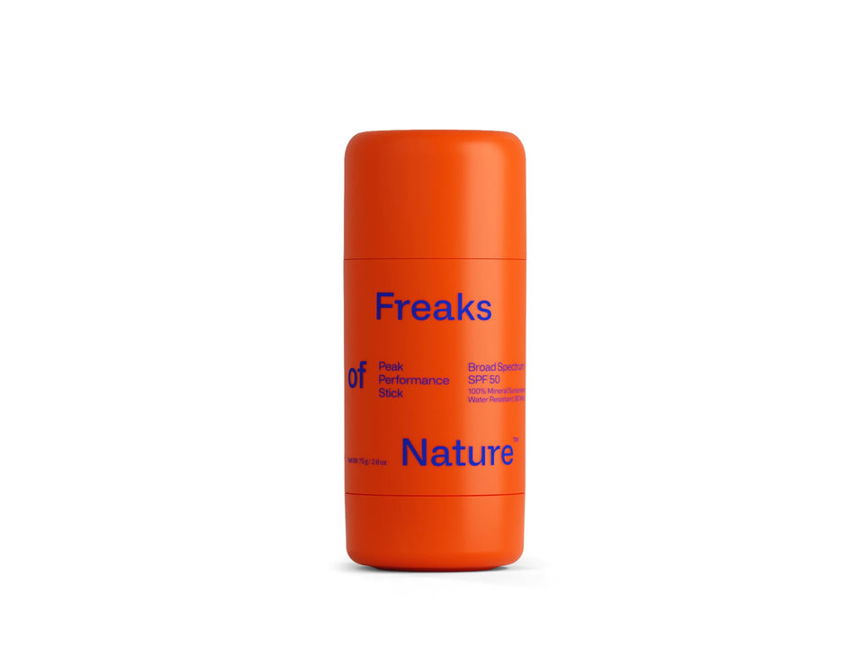 Freaks of Nature front packaging showing stick and SPF 50 protection