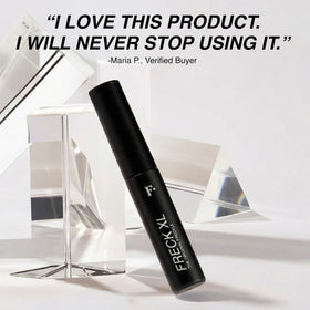 Freck Beauty Freck XL texture drop on hand highlighting creamy formula and blendability