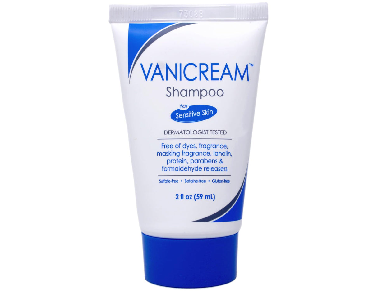 Free & Clear shampoo in use at washbasin demonstrating effective residue removal and comfort