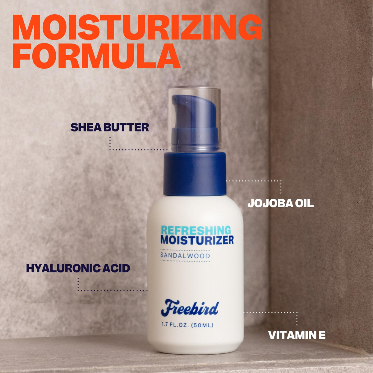 Freebird being applied after shaving to soothe skin and reduce redness
