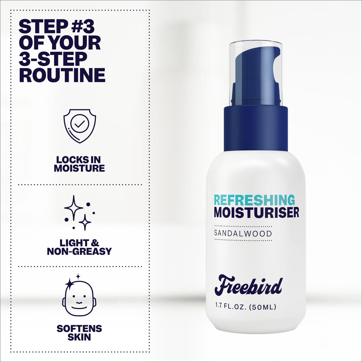 Freebird label close-up highlighting ingredients and gentleness benefit