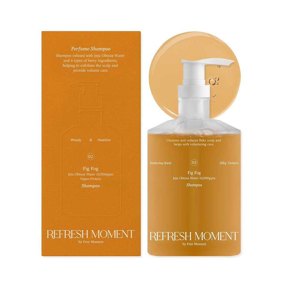 FREEMOMENT front packaging showing 16.9 fl oz bottle and fig-fog scent benefit