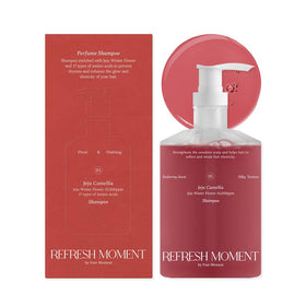 FREEMOMENT front packaging showing Jeju Camellia and volume benefits