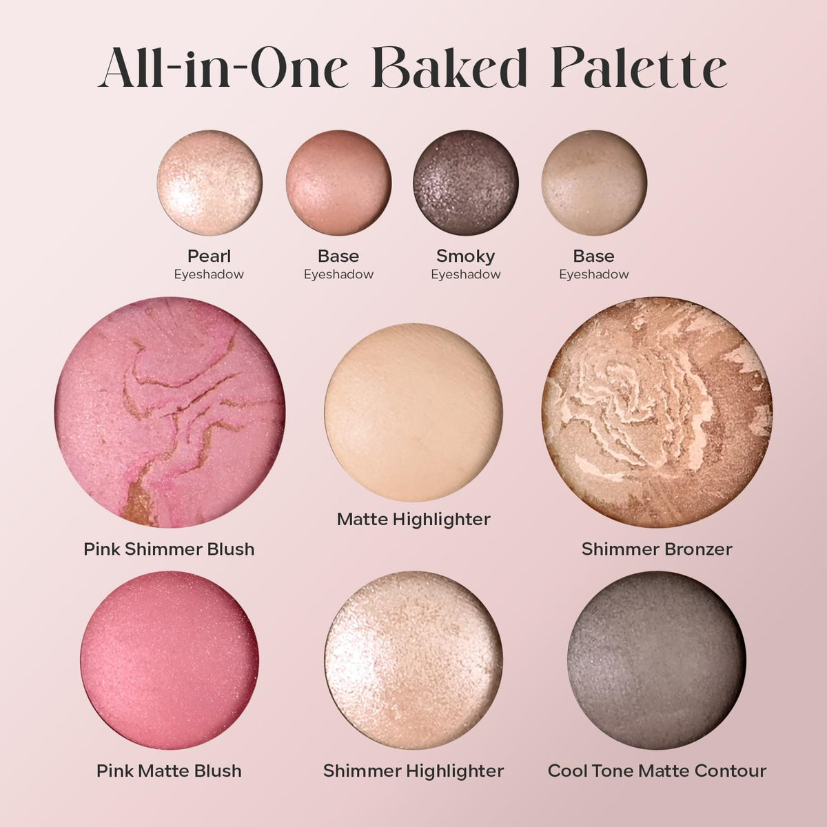 FREEORR baked powder texture close-up illustrating silky, blendable finish