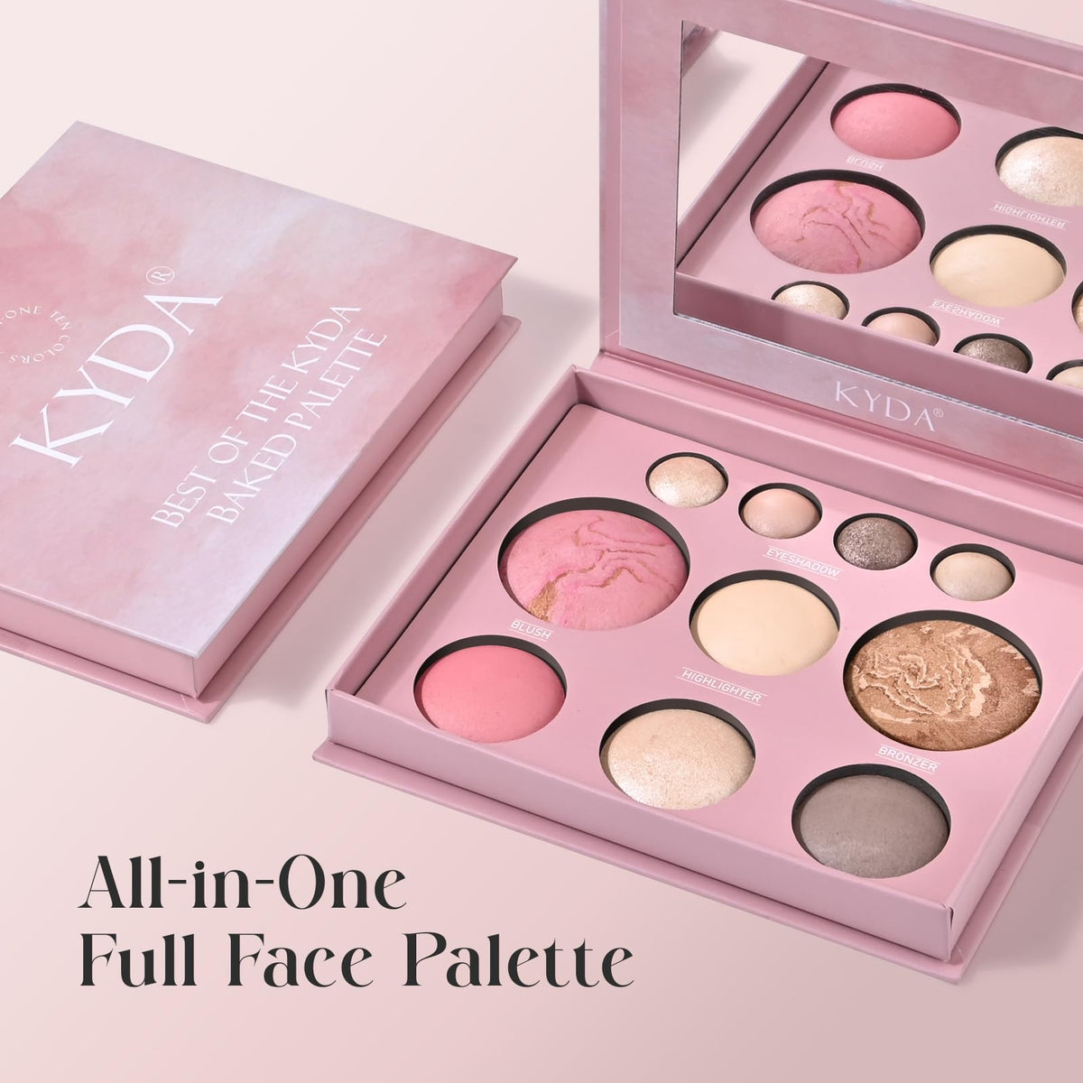 FREEORR eyeshadow quad view displaying matte and shimmer for versatile eye looks