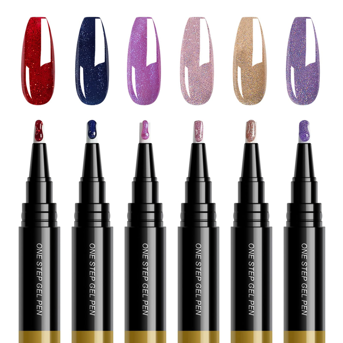 FREEORR front packaging showing six glitter gel pens and benefits of convenience