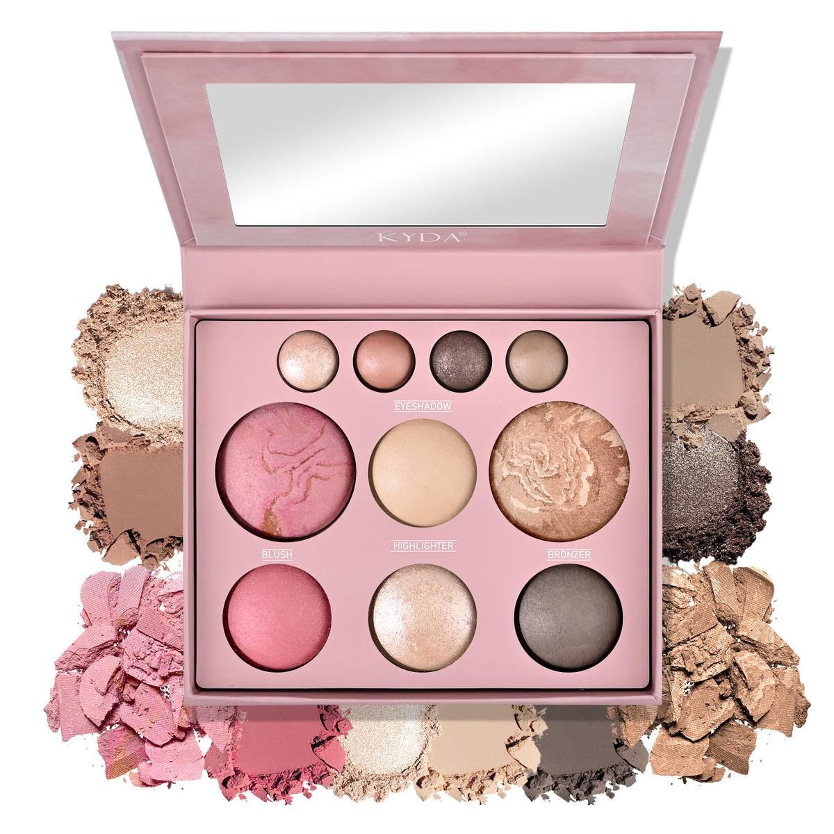 FREEORR closed palette front showing compact travel-ready design and convenience