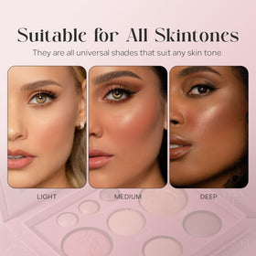 FREEORR open palette flatlay displaying coordinated shades for easy full-face looks
