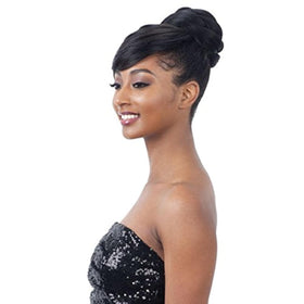 FREETRESS BRAIDS twisted bun front packaging showing color and neat finish