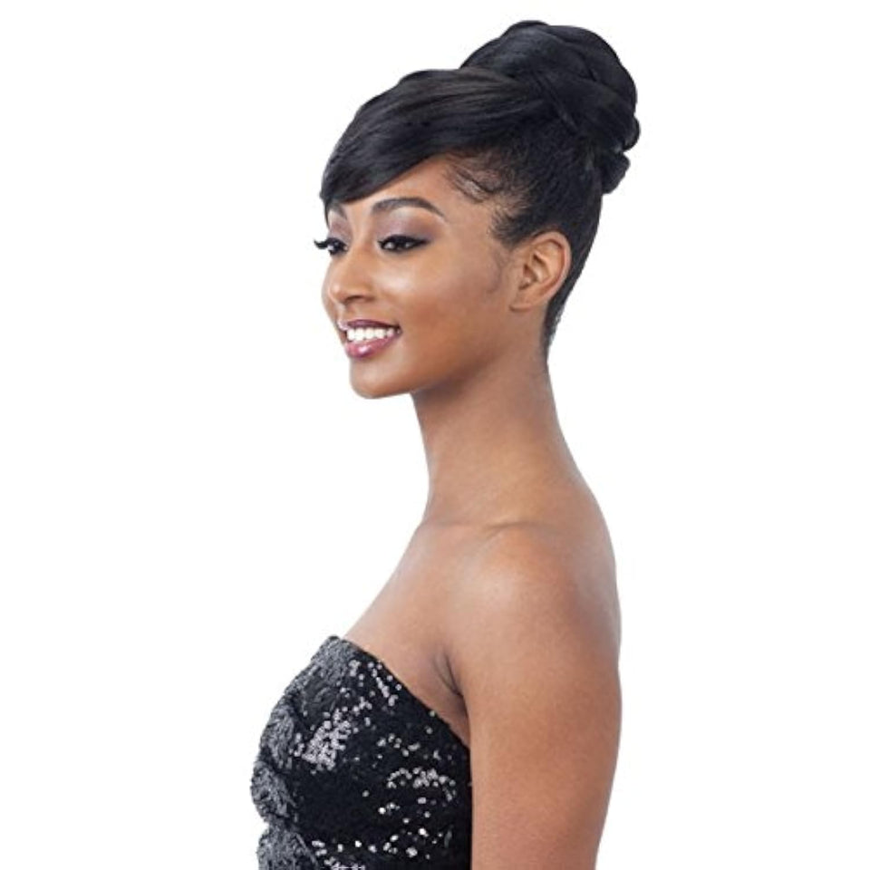 FREETRESS BRAIDS twisted bun front packaging showing color and neat finish