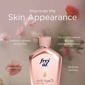close-up of frei öl oil texture on skin highlighting lightweight feel and quick non-greasy absorption