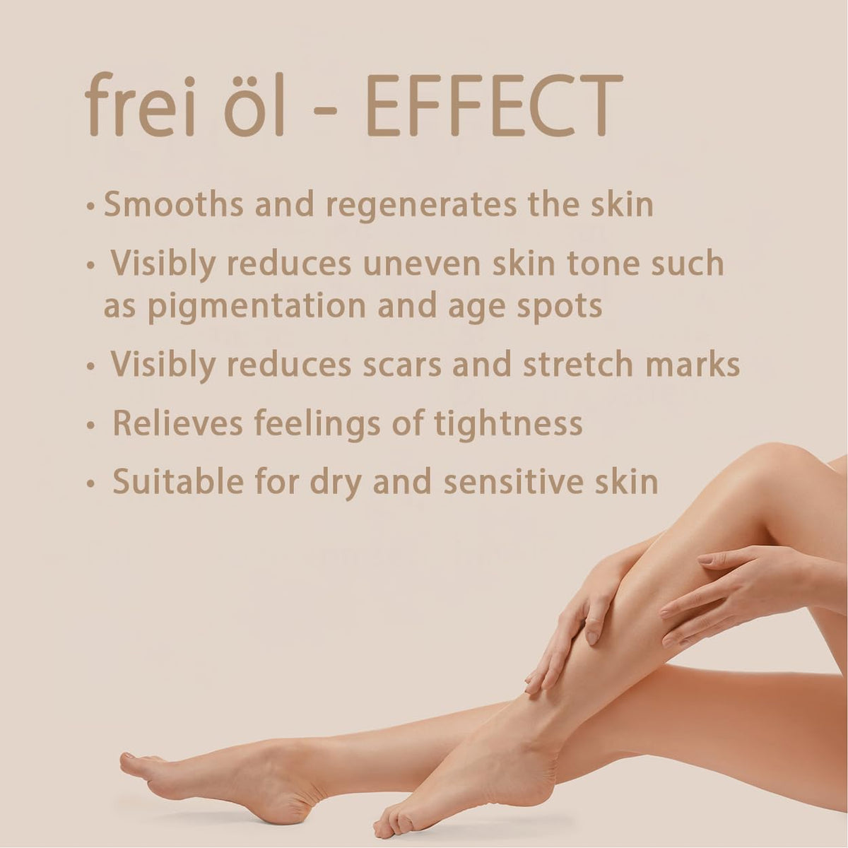 frei öl bottle on bathroom shelf near towel illustrating daily post-shower use