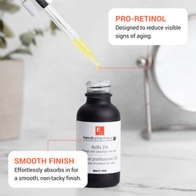 FRENCH PHARMACY hand applying serum to skin demonstrating easy spread and fast absorption