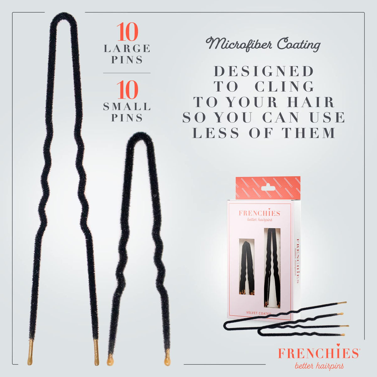 Frenchies rounded tip detail protecting scalp and preventing snags