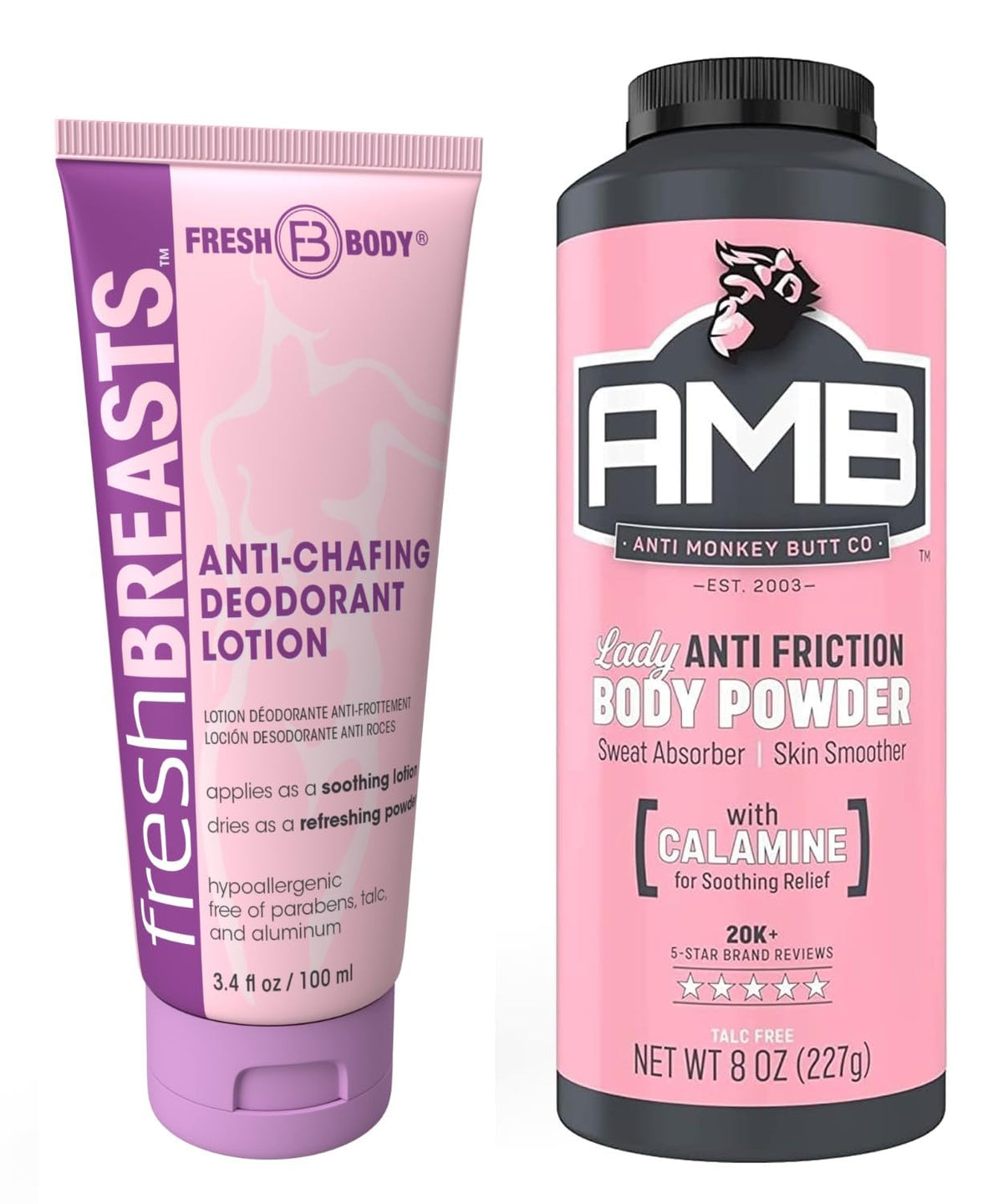 Fresh Body FB Fresh BREASTS front packaging showing travel-friendly bottle and quick application benefit