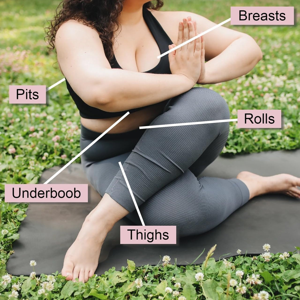 Fresh Body FB lifestyle active woman using products showing comfort during movement benefit