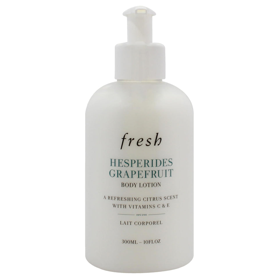 Fresh Hesperides Grapefruit front bottle showing citrus scent and hydrating benefits