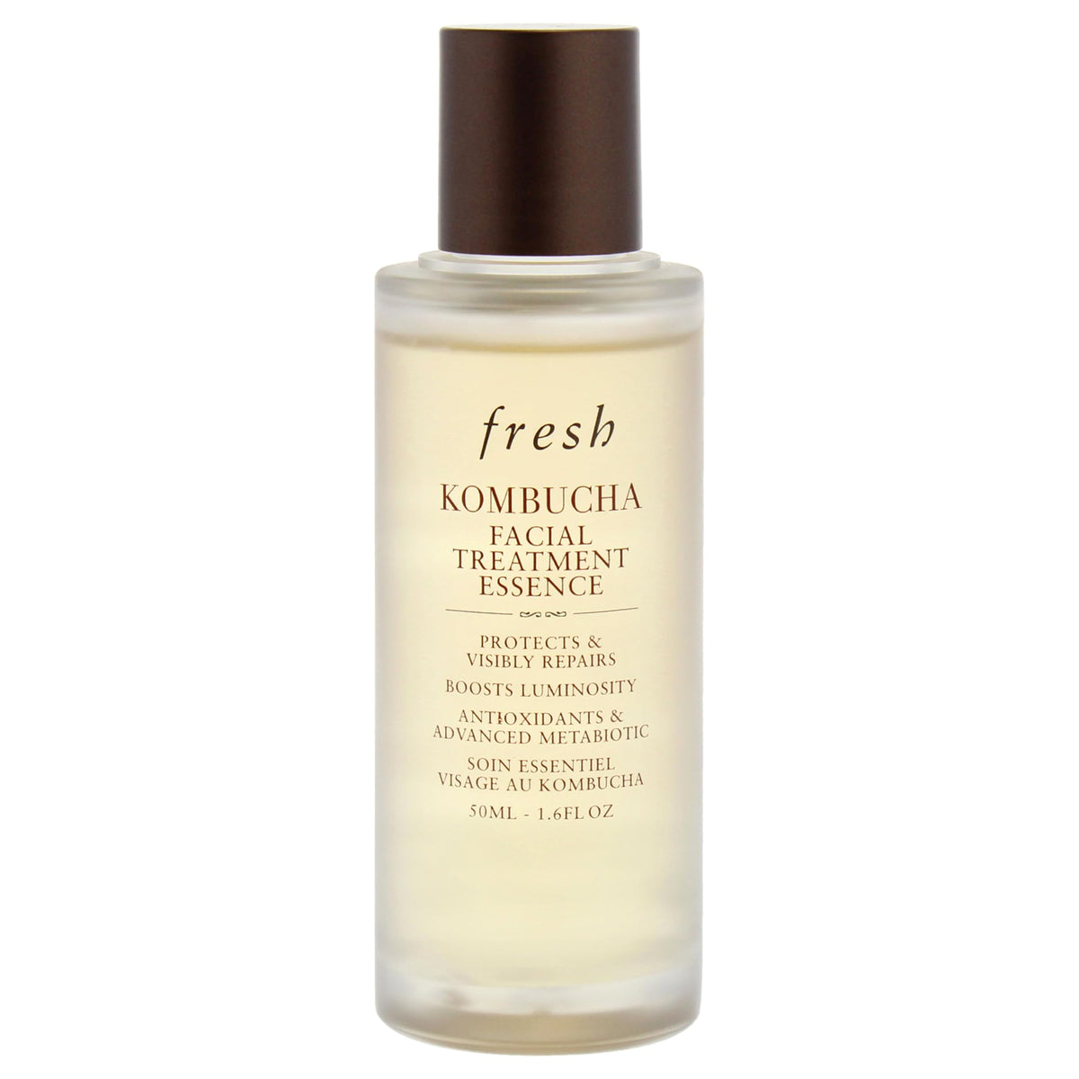 Fresh Kombucha essence close texture shot highlighting lightweight hydrating finish