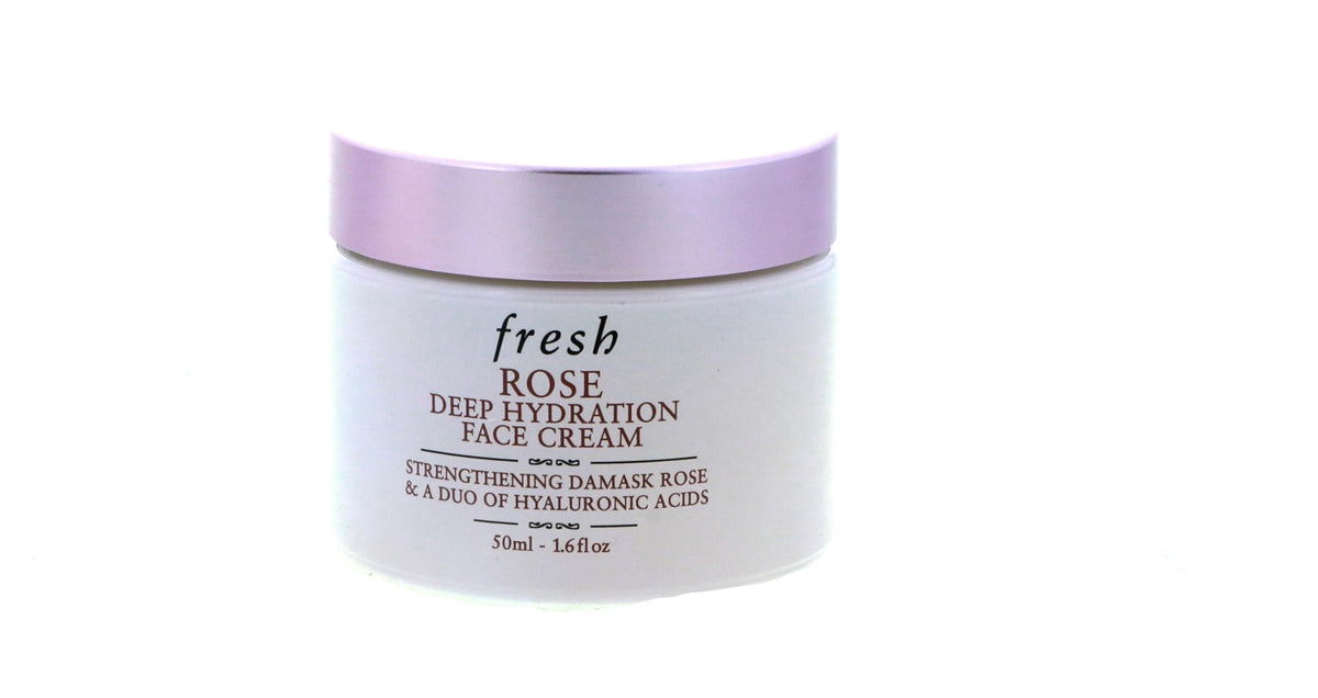 Fresh rose cream open jar showing smooth texture and lightweight feel for absorption