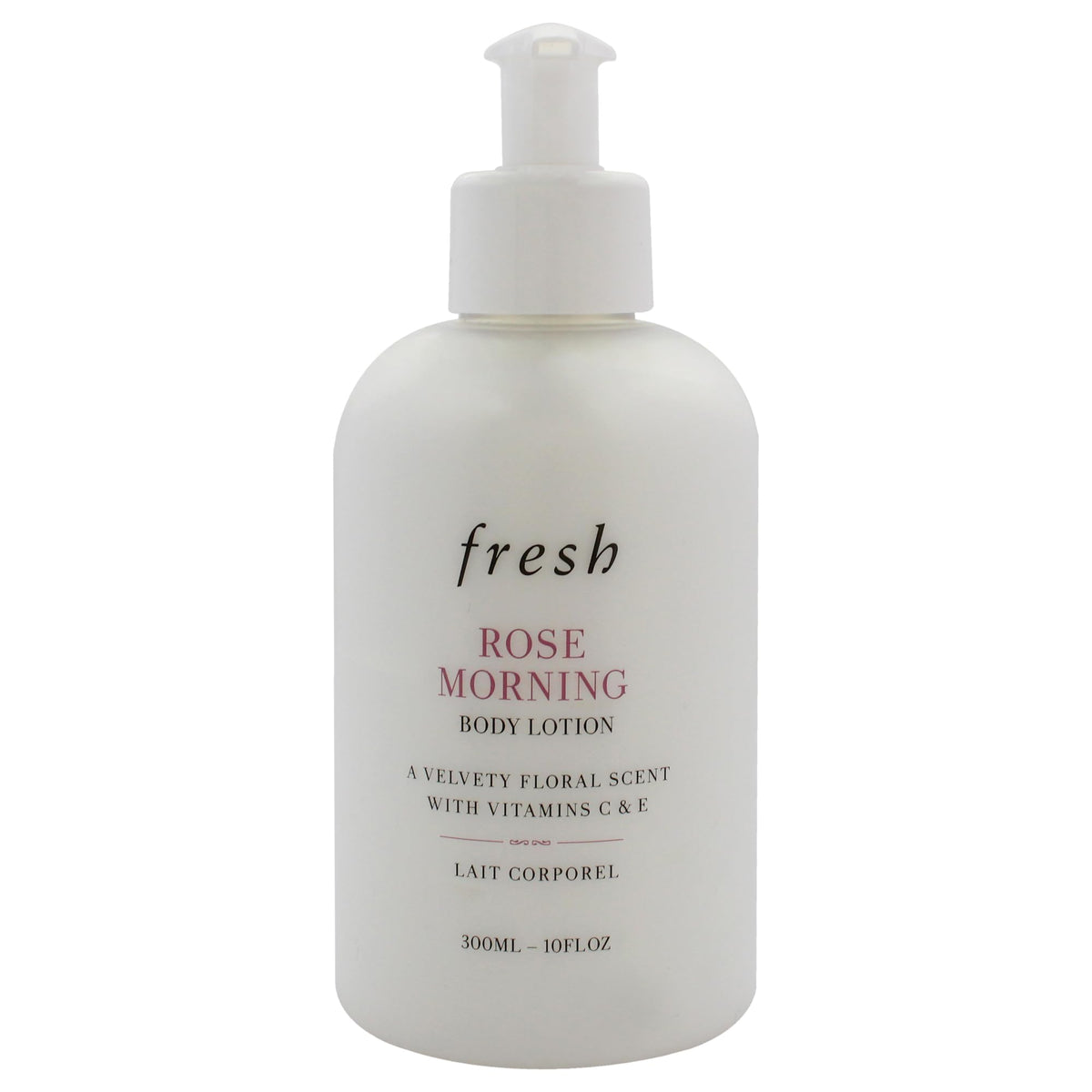 Fresh Rose Morning bottle front view showing label and size for quick recognition