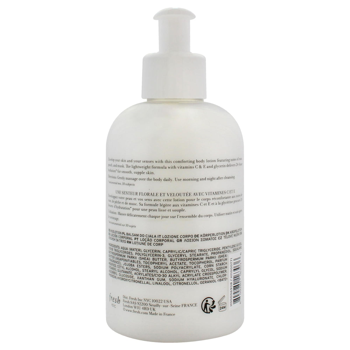 Fresh Rose Morning applied to arm in natural light demonstrating smooth hydrated skin