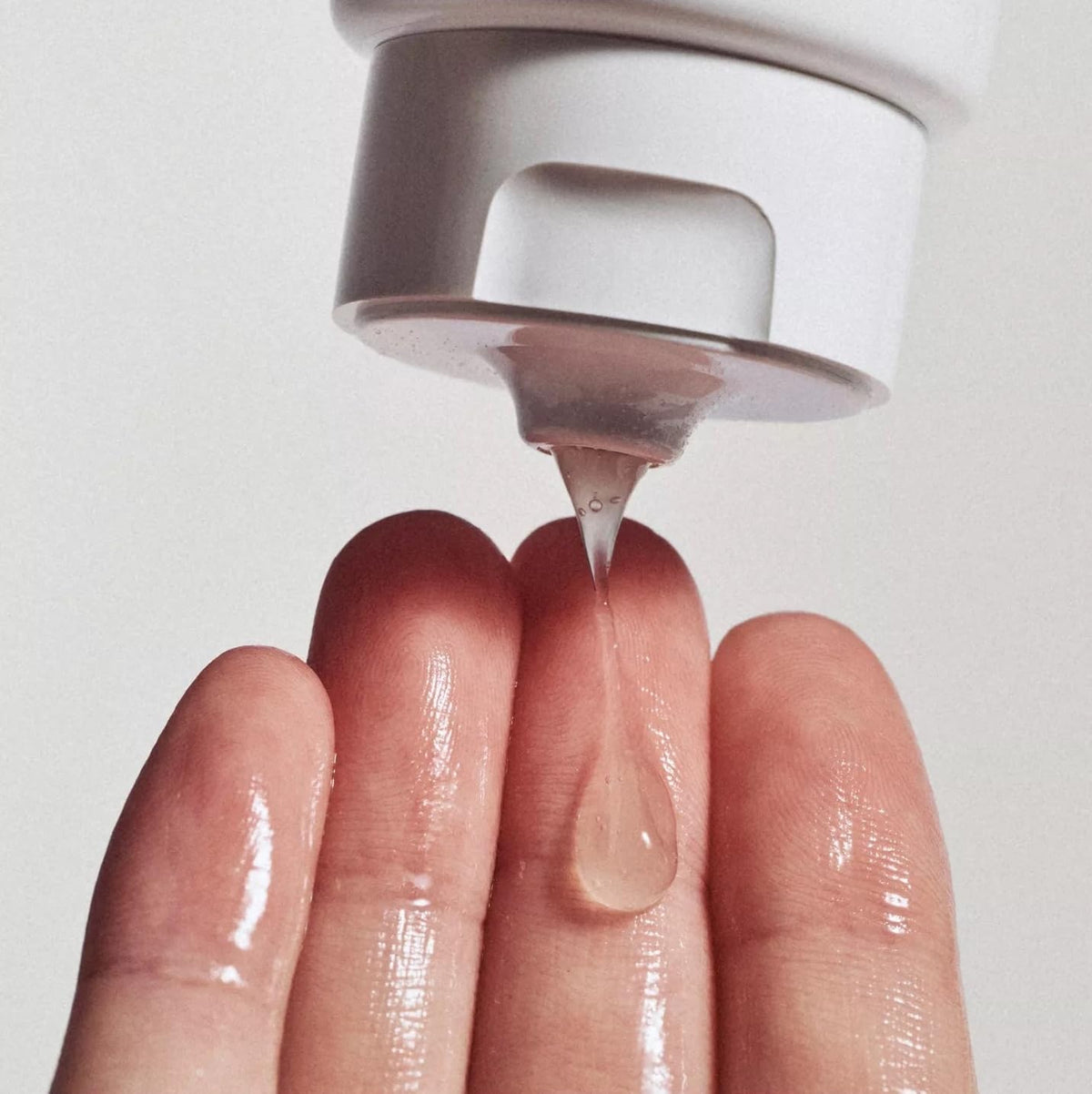 Fresh Soy in use at sink demonstrating easy rinsing and refreshed skin
