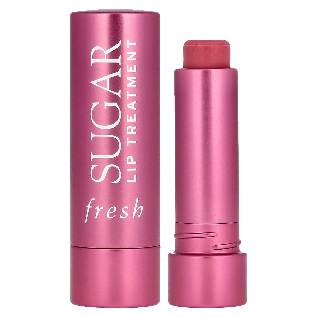 Fresh sugar lip treatment bloom front tube showing compact packaging and tint