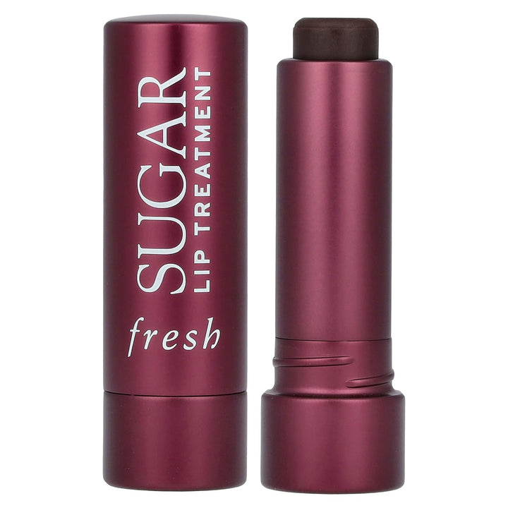 Fresh sugar lip treatment plum front packaging showing compact tube and label for easy identification