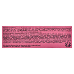Fresh sugar lip treatment plum texture closeup revealing creamy buttery finish for smooth application
