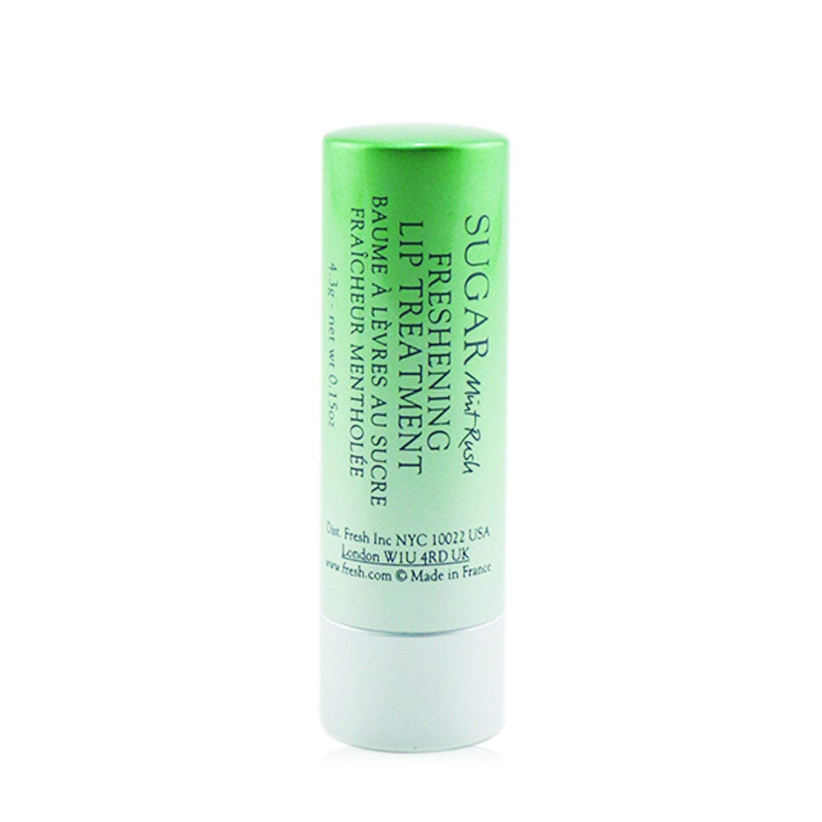 Fresh sugar mint rush texture closeup displaying balm smoothness and quick absorption benefit